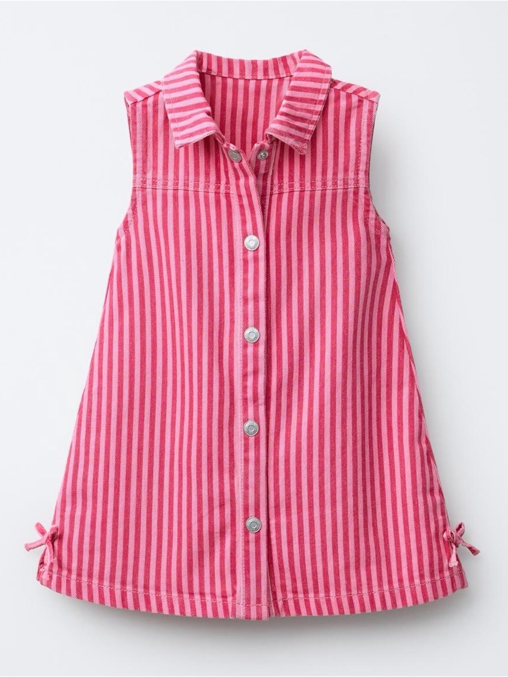 Zara girls striped pink dress